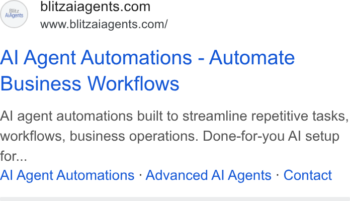 Advertisement by Blitz AI Agents, LLC for blitzaiagents.com, shown 2026-05-26