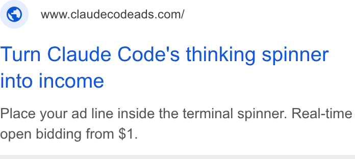 Advertisement by Gabriel Kapuscinski for claudecodeads.com, shown 2026-06-14