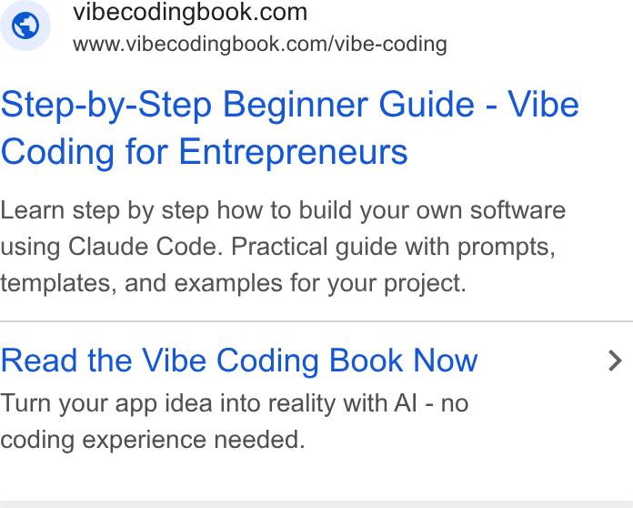 Advertisement by CPI Technologies GmbH for vibecodingbook.com, shown 2026-07-12